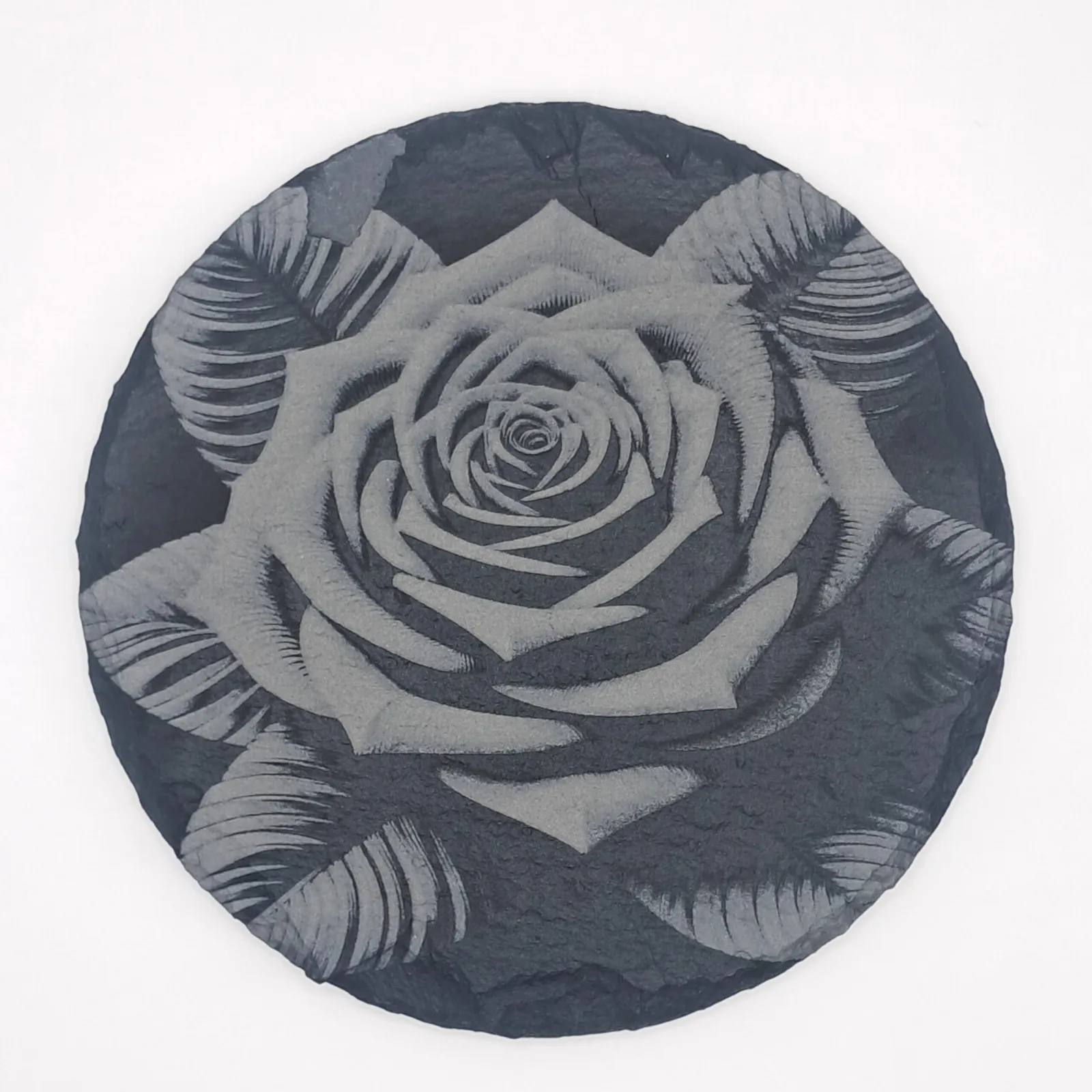 Engraved Slate Circular Coaster